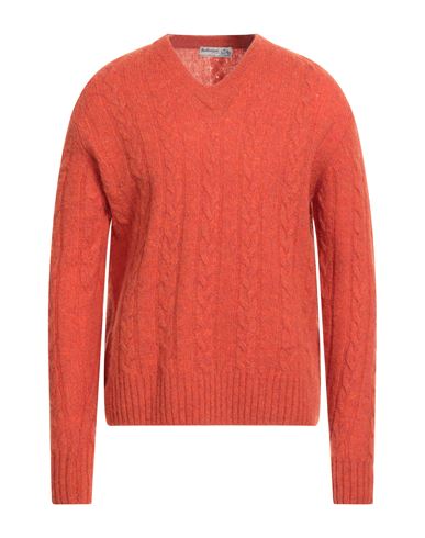 Ballantyne Man Sweater Orange Size 42 Wool In Orange