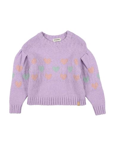 Tocoto Vintage Toddler Girl Sweater Lilac Size 6 Acrylic, Polyamide, Pbt - Polybutylene Terephthalat In Pink