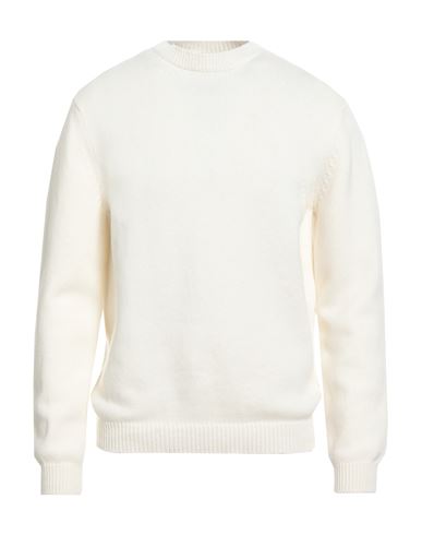 Malo Man Sweater Ivory Size 42 Virgin Wool In Neutral