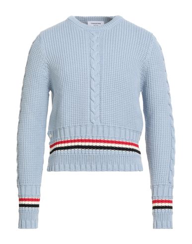 Thom Browne Man Sweater Light Blue Size 3 Merino Wool In Blue