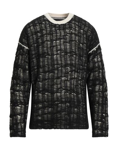 Isabel Benenato Man Sweater Black Size L Alpaca Wool, Polyamide