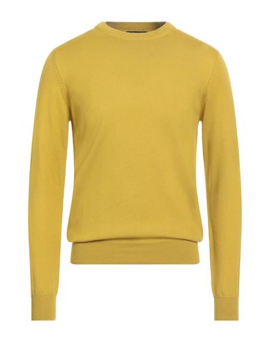Aragona Man Sweater Mustard Size 36 Merino Wool