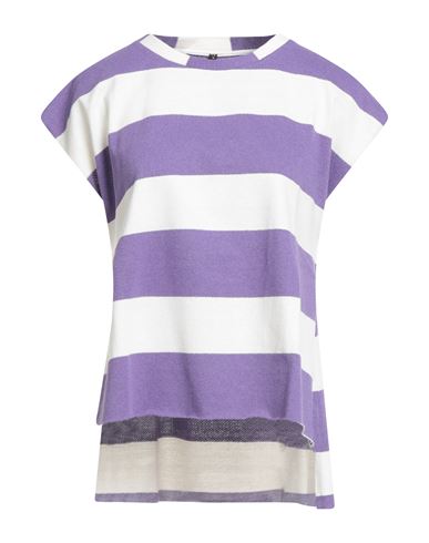 Manila Grace Woman Sweatshirt Purple Size L Cotton, Polyester