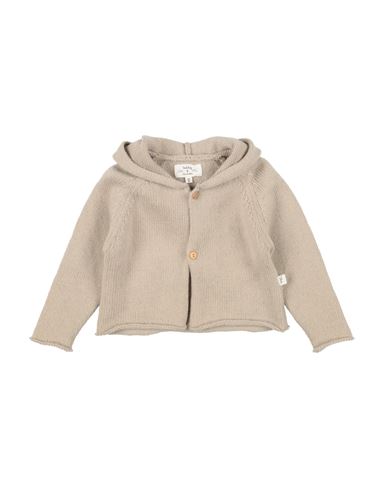Teddy & Minou Newborn Boy Cardigan Beige Size 3 Polyamide, Wool, Alpaca Wool, Mohair Wool In Neutral