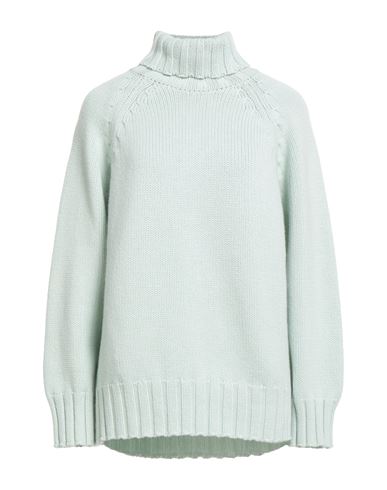 Shop Malo Woman Turtleneck Light Green Size S Cashmere