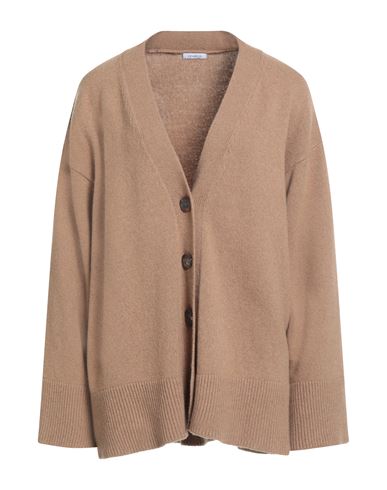 Malo Woman Cardigan Camel Size 6 Cashmere, Wool