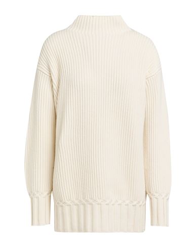Malo Woman Turtleneck White Size S Cashmere In Neutral