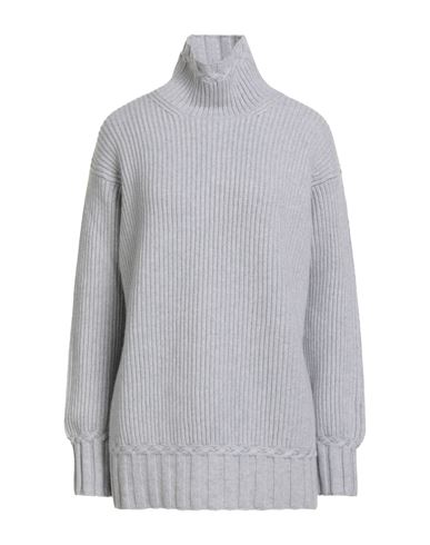 Shop Malo Woman Turtleneck Light Grey Size S Cashmere