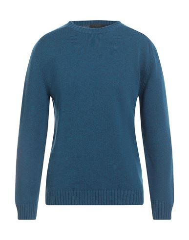 Daniele Fiesoli Man Sweater Blue Size L Merino Wool
