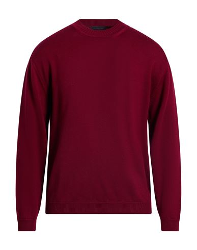 Daniele Fiesoli Man Sweater Burgundy Size L Virgin Wool In Red