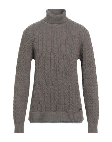 Distretto 12 Man Turtleneck Khaki Size Xl Wool, Acrylic