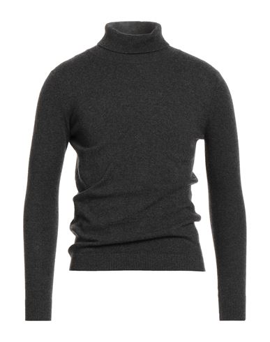 Malo Optimum Man Turtleneck Charcoal Size Xl Merino Wool, Cashmere In Black