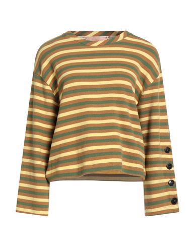 Marché 21 Marché_21 Woman Sweater Yellow Size 6 Cotton, Acrylic, Elastic Fibres, Synthetic Fibers, Viscose In Yellow