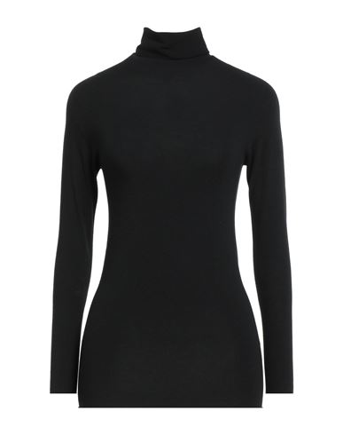 Alpha Studio Woman Turtleneck Black Size 12 Viscose, Elastane In Black