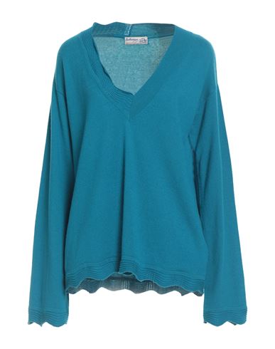 Ballantyne Of Peebles Woman Sweater Azure Size 6 Cashmere