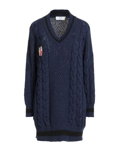 Mr & Mrs Italy Woman Sweater Navy Size M Cotton, Silk