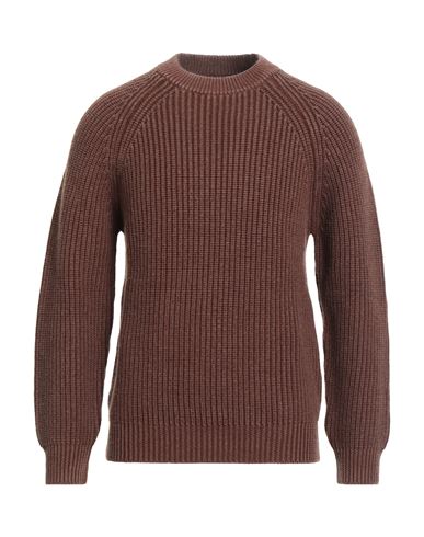 Circolo 1901 Man Sweater Chocolate Brown Size L Virgin Wool