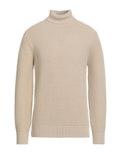 Circolo 1901 Man Turtleneck Beige Size L Virgin Wool In Neutral