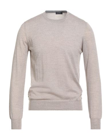 Barba Napoli Man Sweater Taupe Size 40 Virgin Wool In Gray