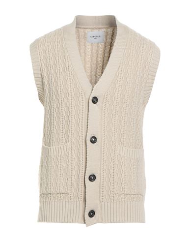 Circolo 1901 Man Cardigan Cream Size L Virgin Wool