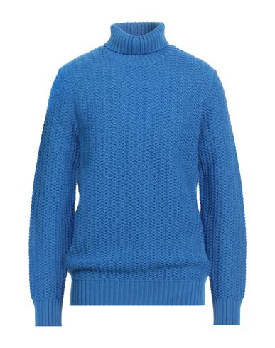 Circolo 1901 Man Turtleneck Blue Size L Merino Wool