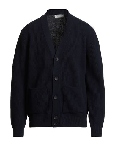Filippo De Laurentiis Man Cardigan Navy Size 44 Merino Wool, Cashmere