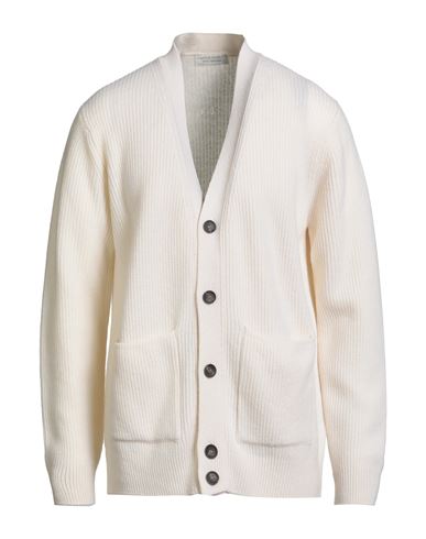 Filippo De Laurentiis Man Cardigan Cream Size 44 Merino Wool, Cashmere