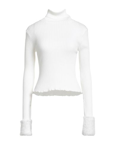 Blugirl Woman Turtleneck Ivory Size S Viscose, Polyester, Polyamide In White
