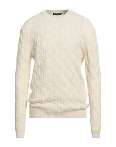 Daniele Fiesoli Lab Man Sweater Ivory Size L Merino Wool, Cashmere