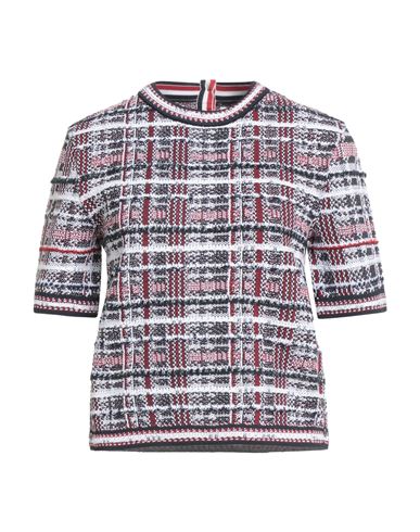 Thom Browne Woman Sweater Red Size 8 Cotton, Viscose, Polyester, Polyamide