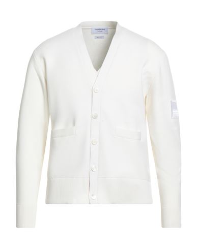 Thom Browne Man Cardigan White Size 3 Cotton