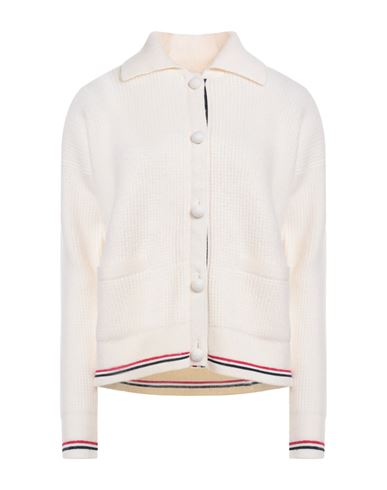 Thom Browne Woman Cardigan Ivory Size 2 Wool, Viscose