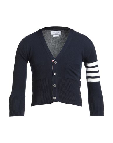 Thom Browne V-neck Cardigan In Fine Merino Wool With Distinctive Stripes