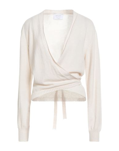 Daniele Fiesoli Collezione N_01 Woman Wrap Cardigans Cream Size L Merino Wool, Cashmere
