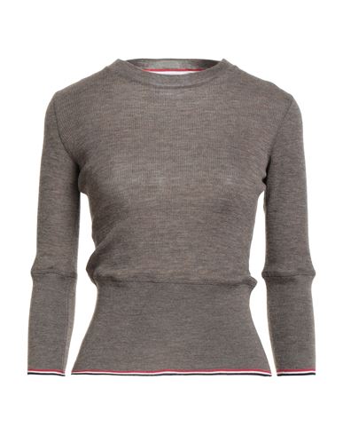 Thom Browne Woman Sweater Taupe Size 10 Wool