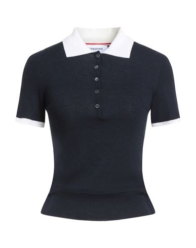 Thom Browne Woman Sweater Midnight Blue Size 4 Wool In Black