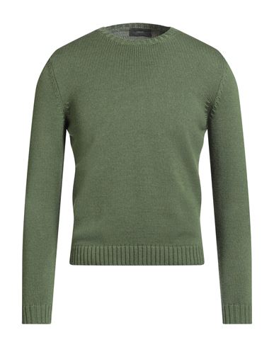 Zanone By Slowear Man Sweater Military Green Size 36 Virgin Wool In Green