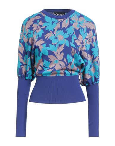Boutique Moschino Woman Sweater Purple Size 6 Cotton, Cupro, Polyester In Blue