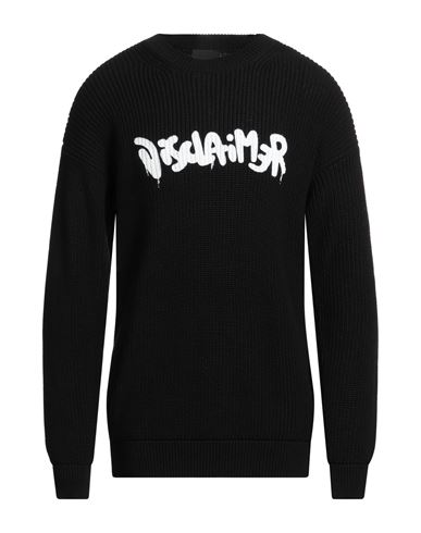 Disclaimer Man Sweater Black Size Xl Cotton, Acrylic In Black