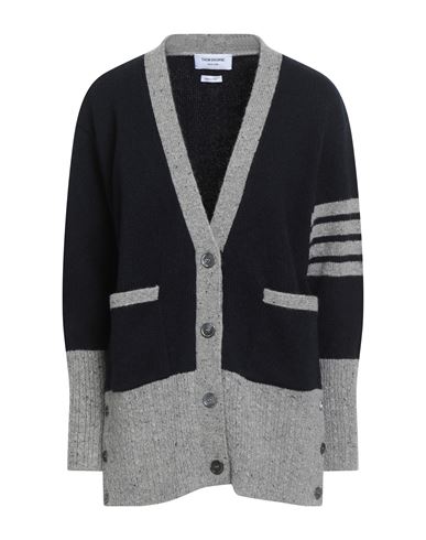 Thom Browne Woman Cardigan Navy Size 4 Wool, Mohair Wool