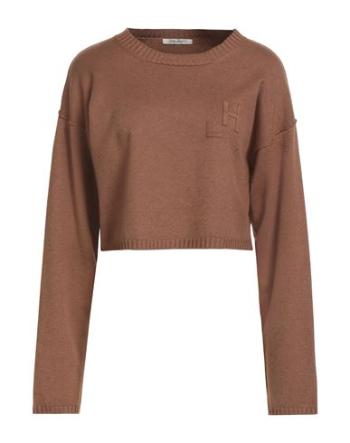 Hinnominate Woman Sweater Camel Size L Viscose, Polyester, Polyamide