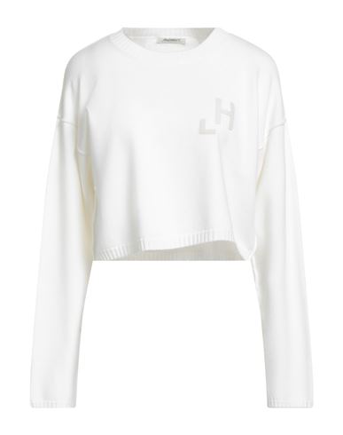 Hinnominate Woman Sweater White Size L Viscose, Polyester, Polyamide