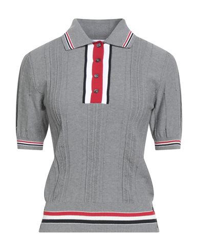 Thom Browne Woman Sweater Grey Size 6 Cotton