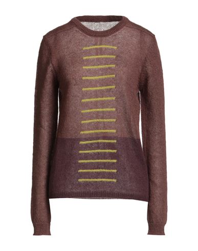 Rick Owens Woman Sweater Brown Size L Polyamide, Mohair Wool, Wool In Brown