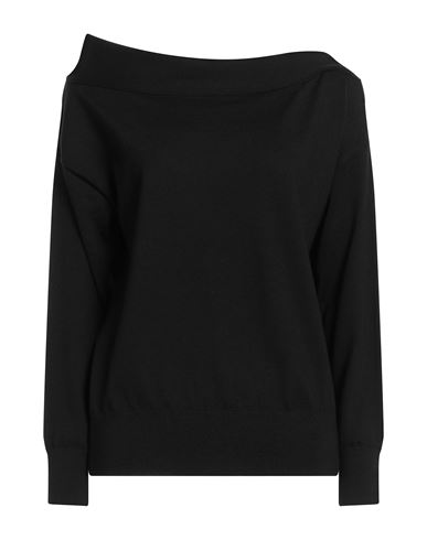 Alpha Studio Woman Sweater Black Size 6 Wool In Black