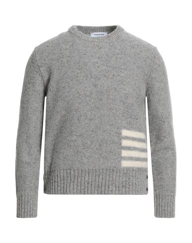 Thom Browne Man Sweater Grey Size 0 Wool, Mohair Wool