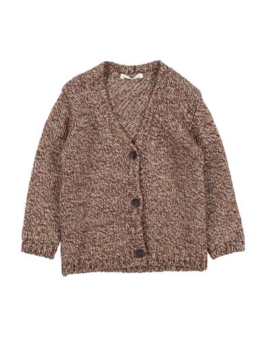 Zhoe & Tobiah Babies'  Toddler Girl Cardigan Brown Size 4 Polyamide, Wool, Viscose, Alpaca Wool, Cashmere