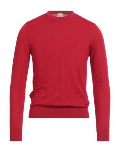 H953 Man Sweater Burgundy Size 44 Merino Wool