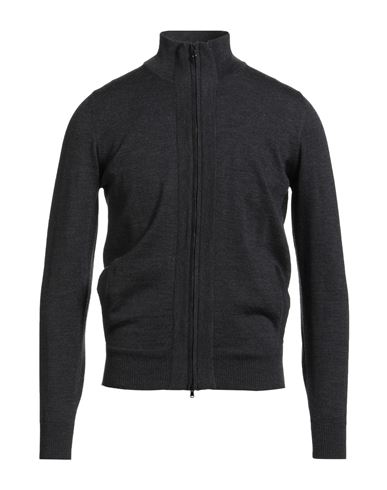 Alpha Studio Man Cardigan Charcoal Size 44 Merino Wool