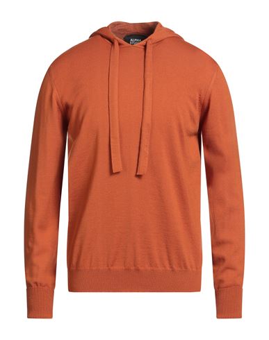 Alpha Studio Man Sweater Rust Size 40 Merino Wool